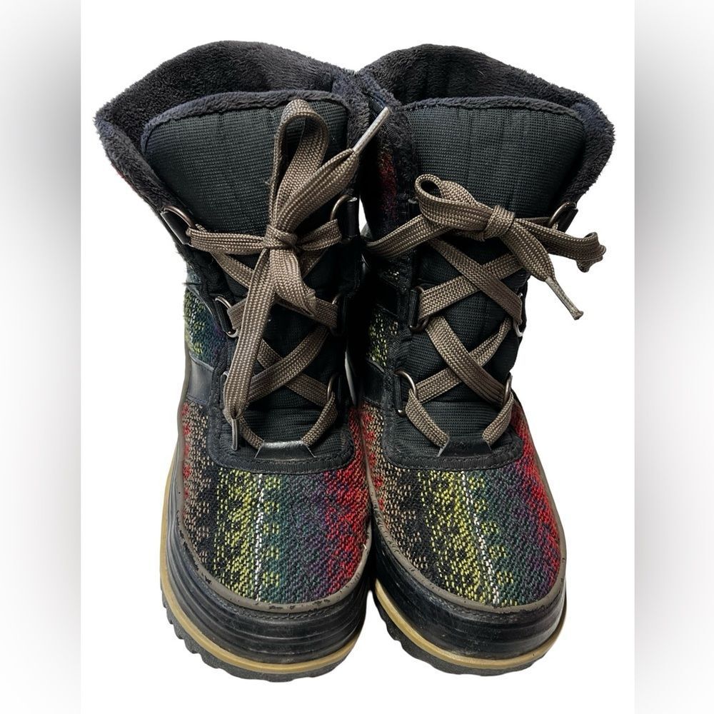 Sorel Tivolli II Blanket Suede Waterproof Winter Women’s Front Tie Boot size 6.5